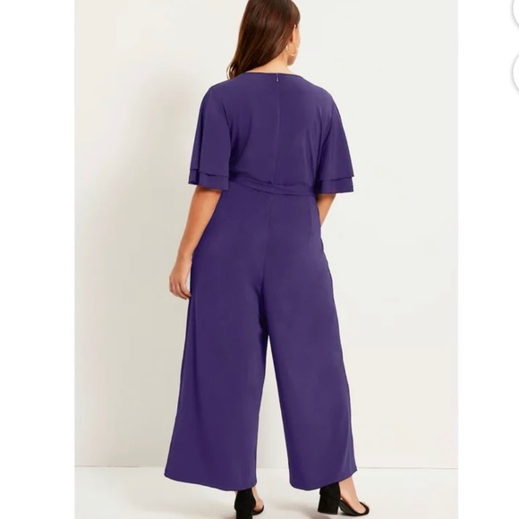 June + Vie Women's Plus Size Wide-Leg Jumpsuit - Picture 2 of 3